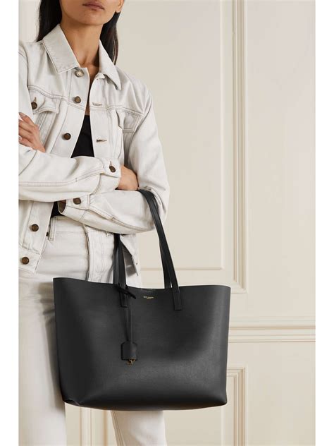 saint laurent leather shopper tote